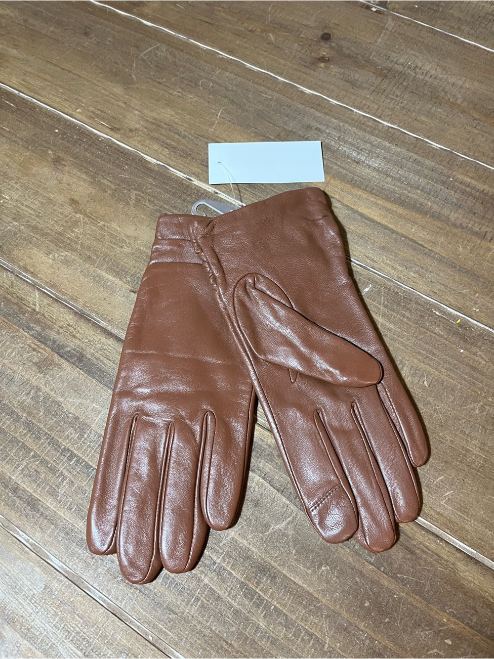Women's Leather Gloves in Chestnut Brown